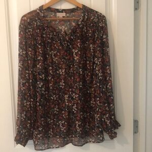 Boho Women’s blouse. Size 3x. Sheer.